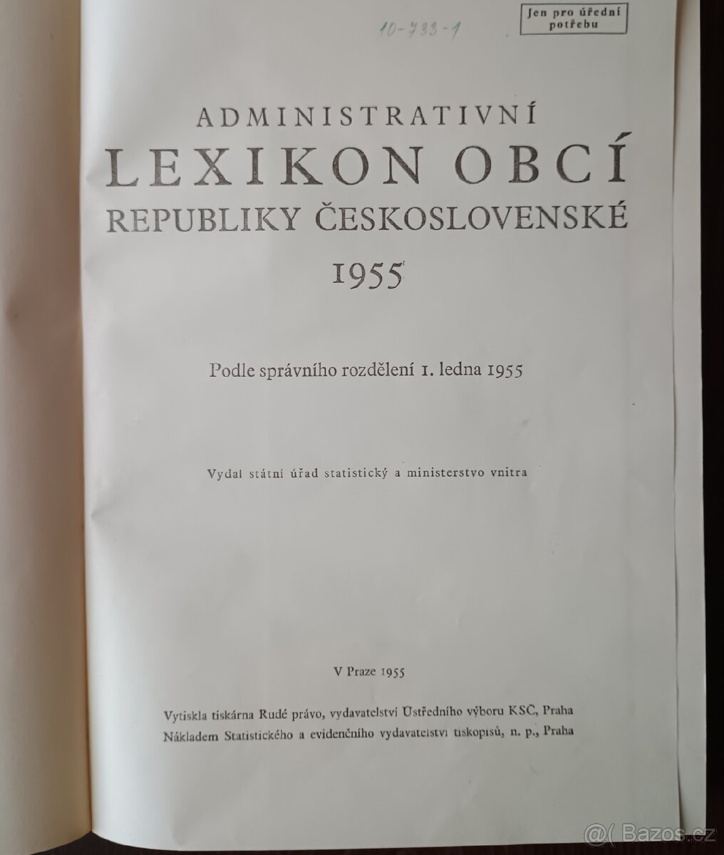 Lexikon obci ČR 1955 - 2
