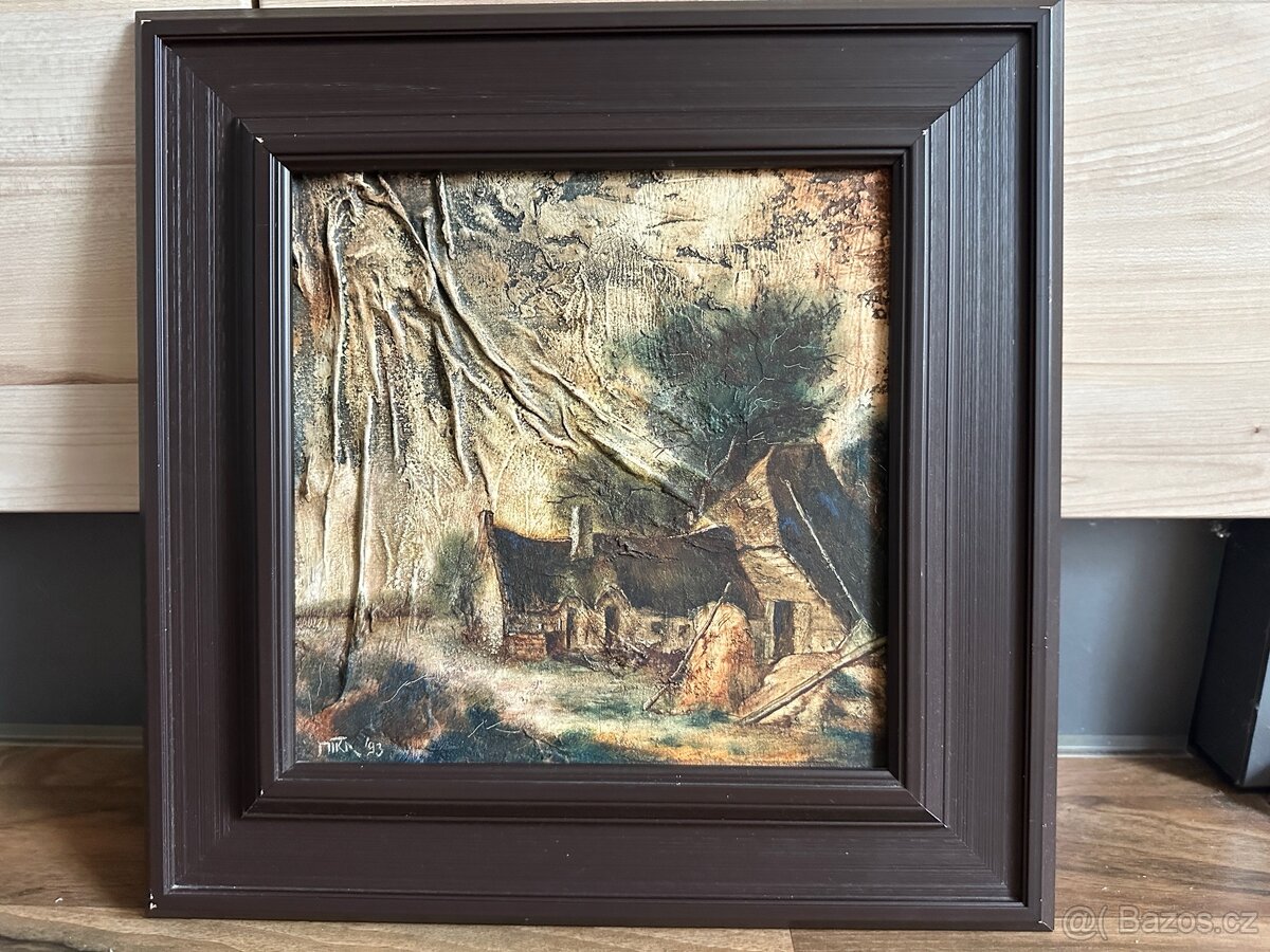 Jan Míka obraz Statek olej, textil - 2