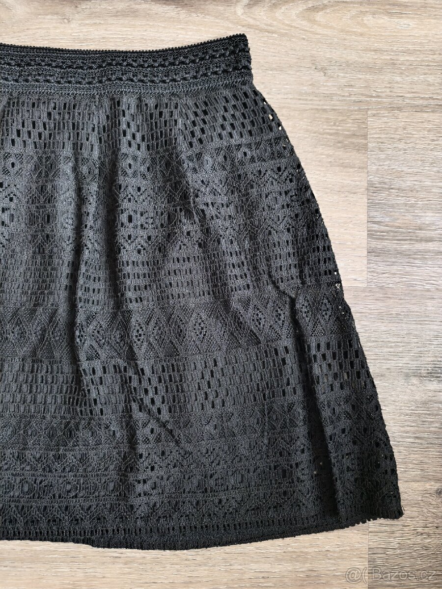 Černá krajková sukně Camaïeu - 42 - 2