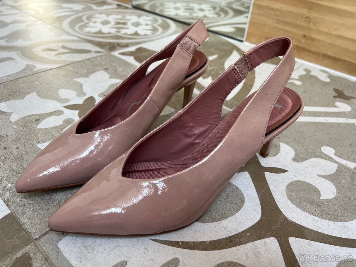 Nádherné lesklé lodičky Baťa, vel. 40 - 2