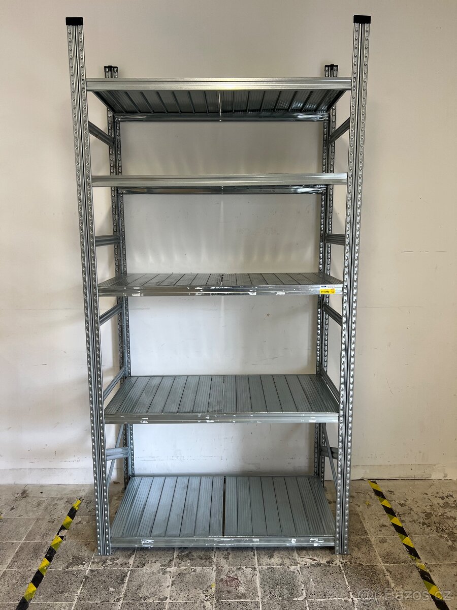 Kovový regál 250x120x60 cm - super stav - 2