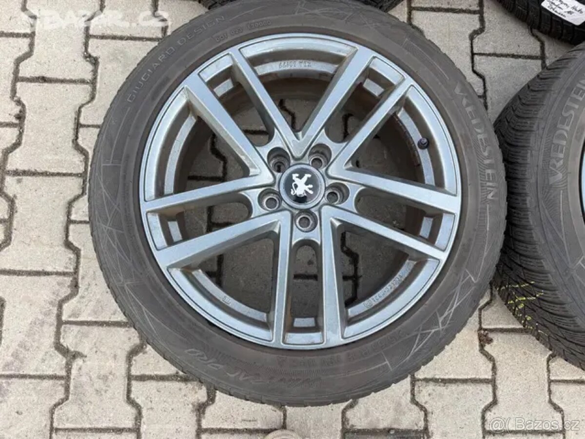 4x al kola 5x108 18 + pneu zimní 215/55 R18 - 2