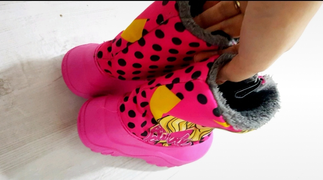 Nádherné nepromokavé růžové zimní boty Barbie - 2