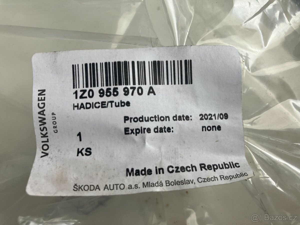 Hadice ostřikovačů předních světel 1Z0955970A Octavia II - 2