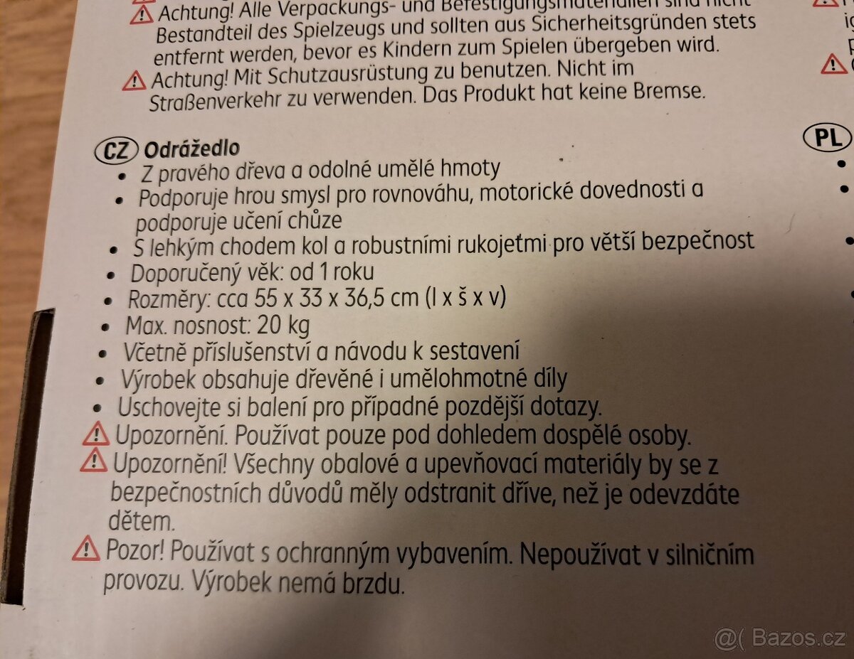 Dětské dřevěné odrážedlo - 2