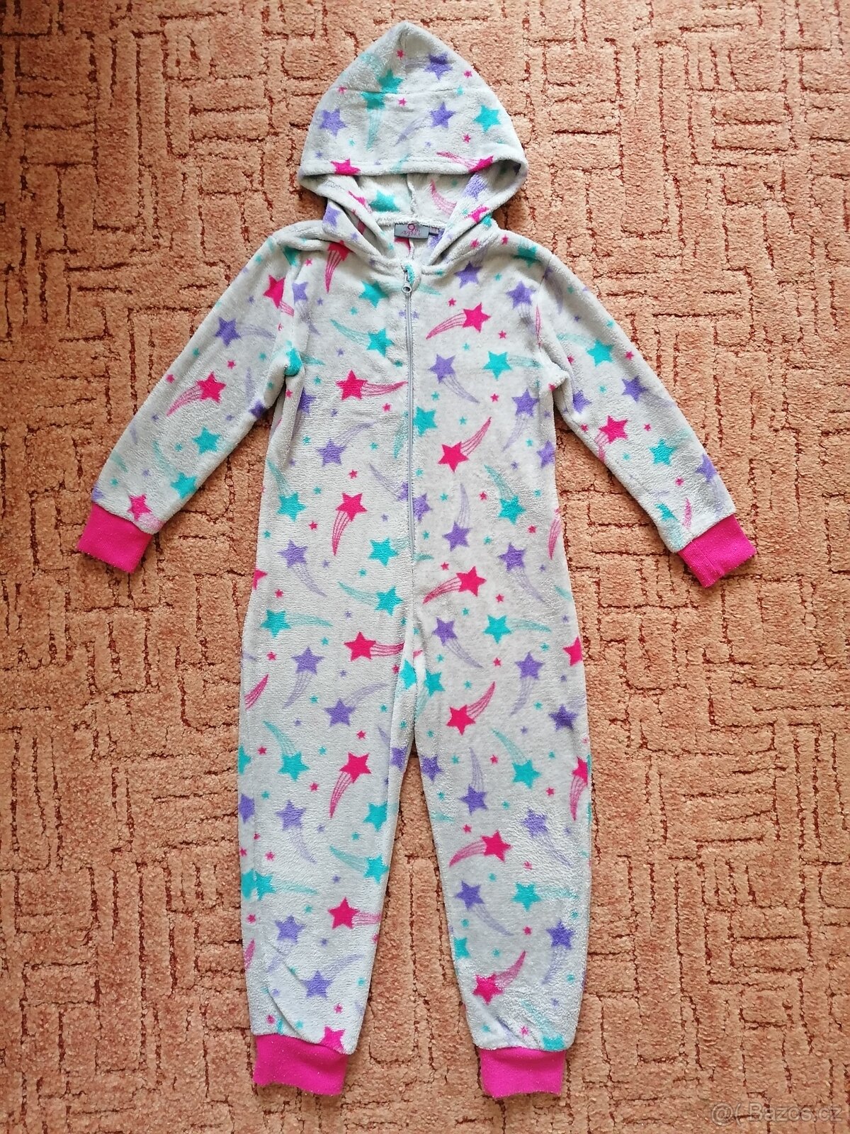 Dětský overal na spaní mikroplyš vel. 122/128 - 2