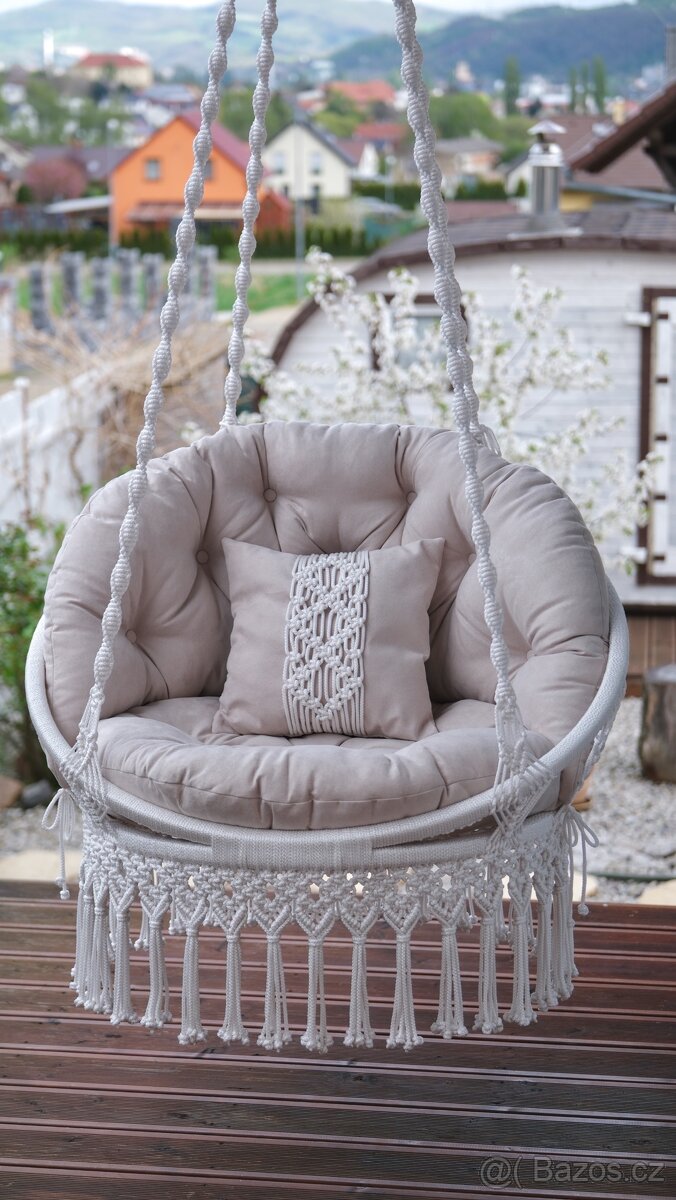 Houpací křeslo makrame - 2