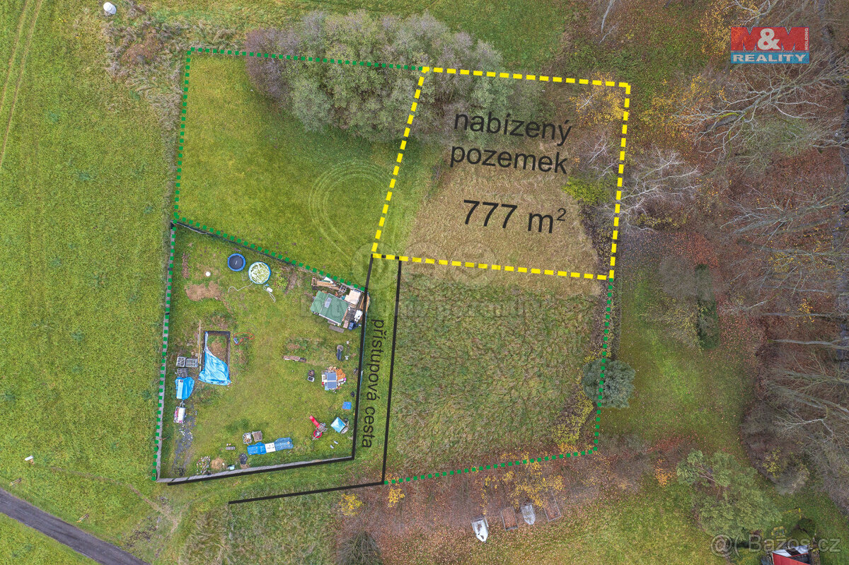 Prodej pozemku k bydlení, 777 m², Huntířov - 2