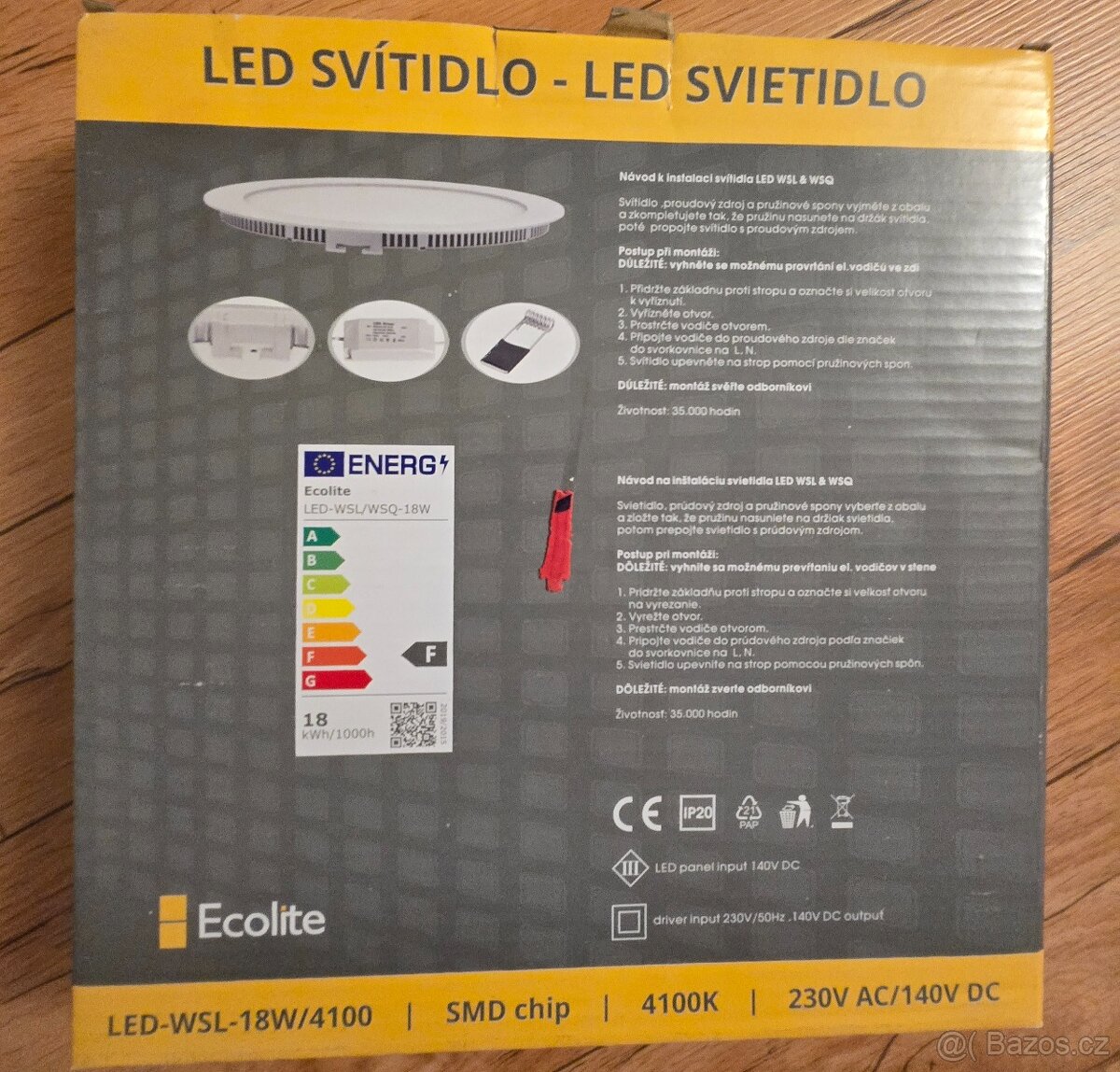 Svítidlo Ecolite WSL, vestavné - 2