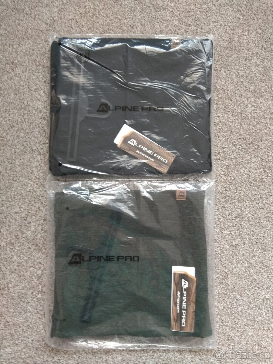 Nové unisex kruhové šály ALPINE PRO - černá, tmavě zelená - 2