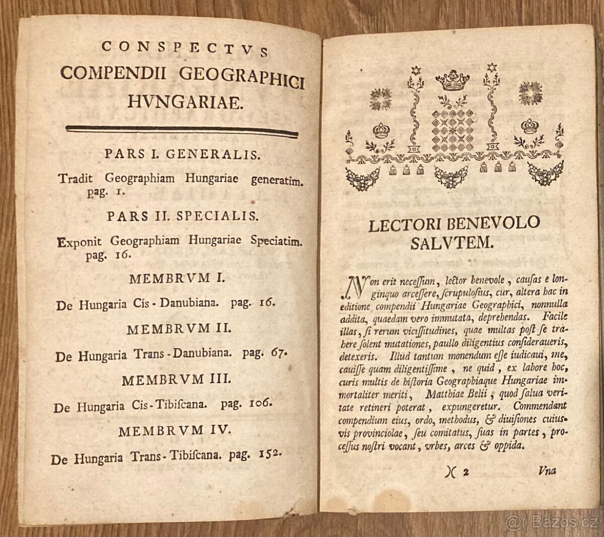 Mathias Bel - Compendium Hungariae, 1767 - 2