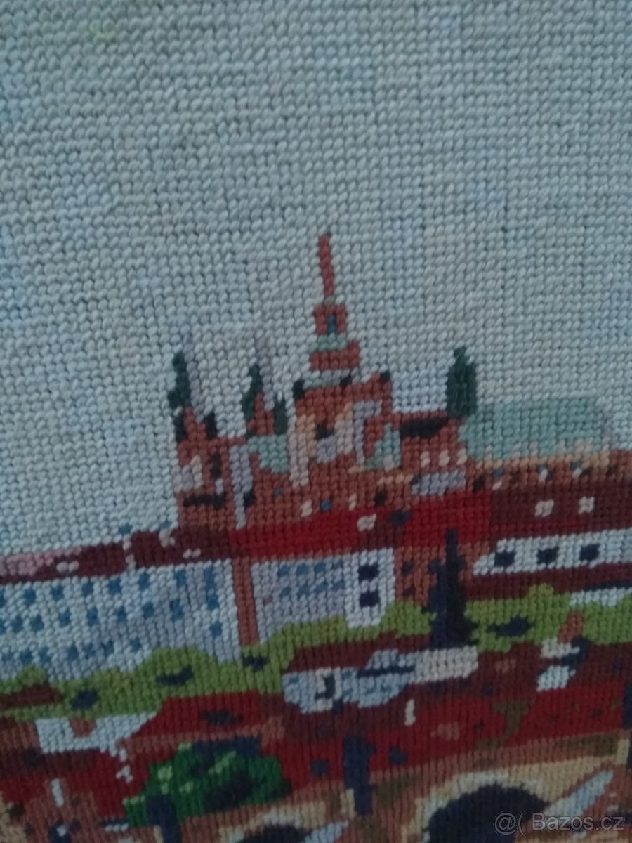 Praha obraz vyšívaný - 2