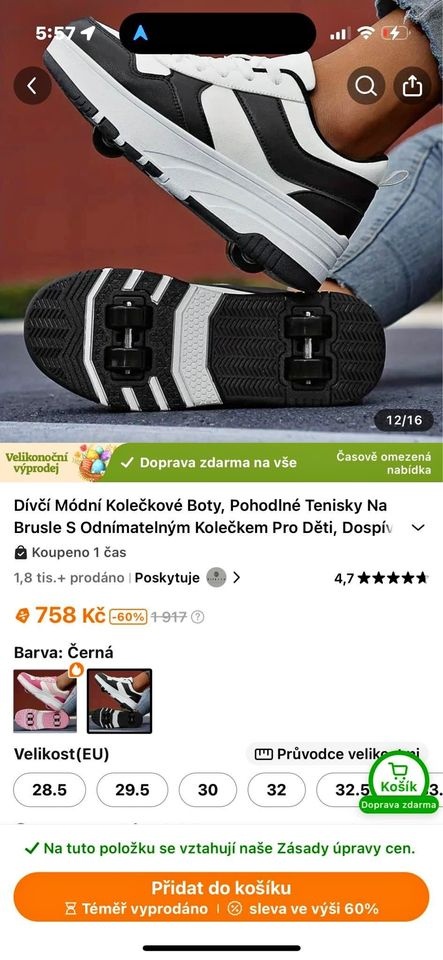 Dívčí módní kolečkové boty - 2