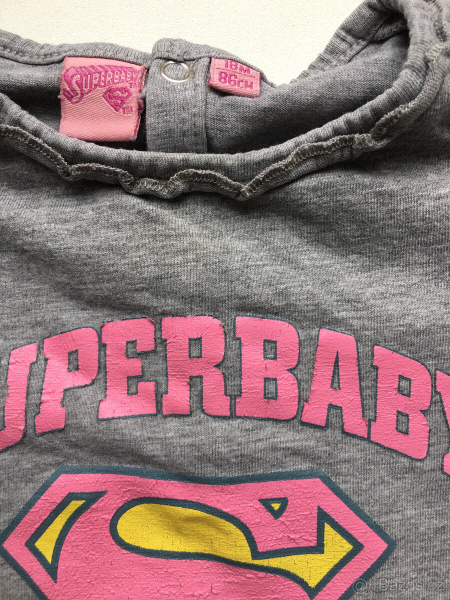 Šedé tričko dlouhý rukáv 86 Superbaby - 2