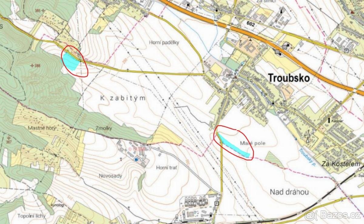 Prodám pozemky v k.ú. Troubsko - 2