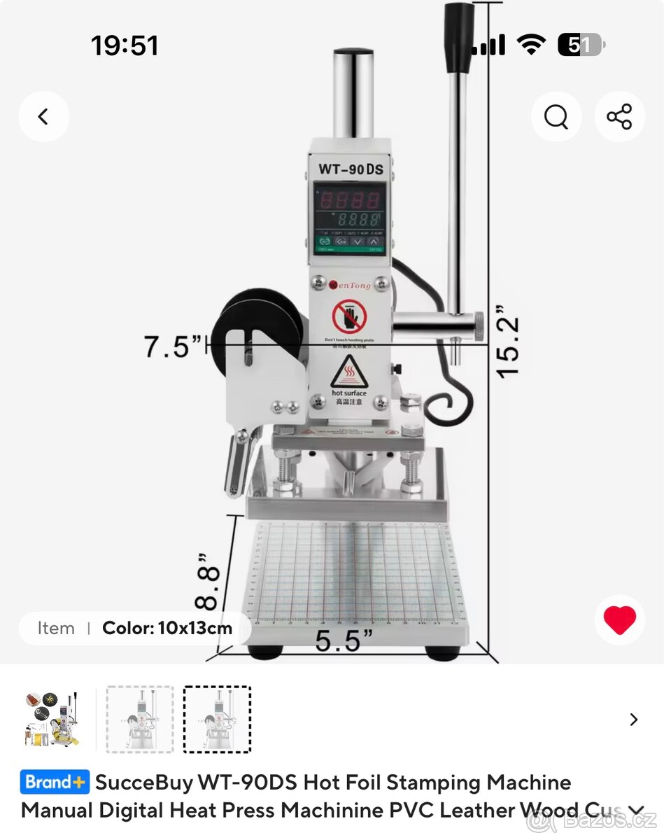Stroj na horkou ražbu folií - 2