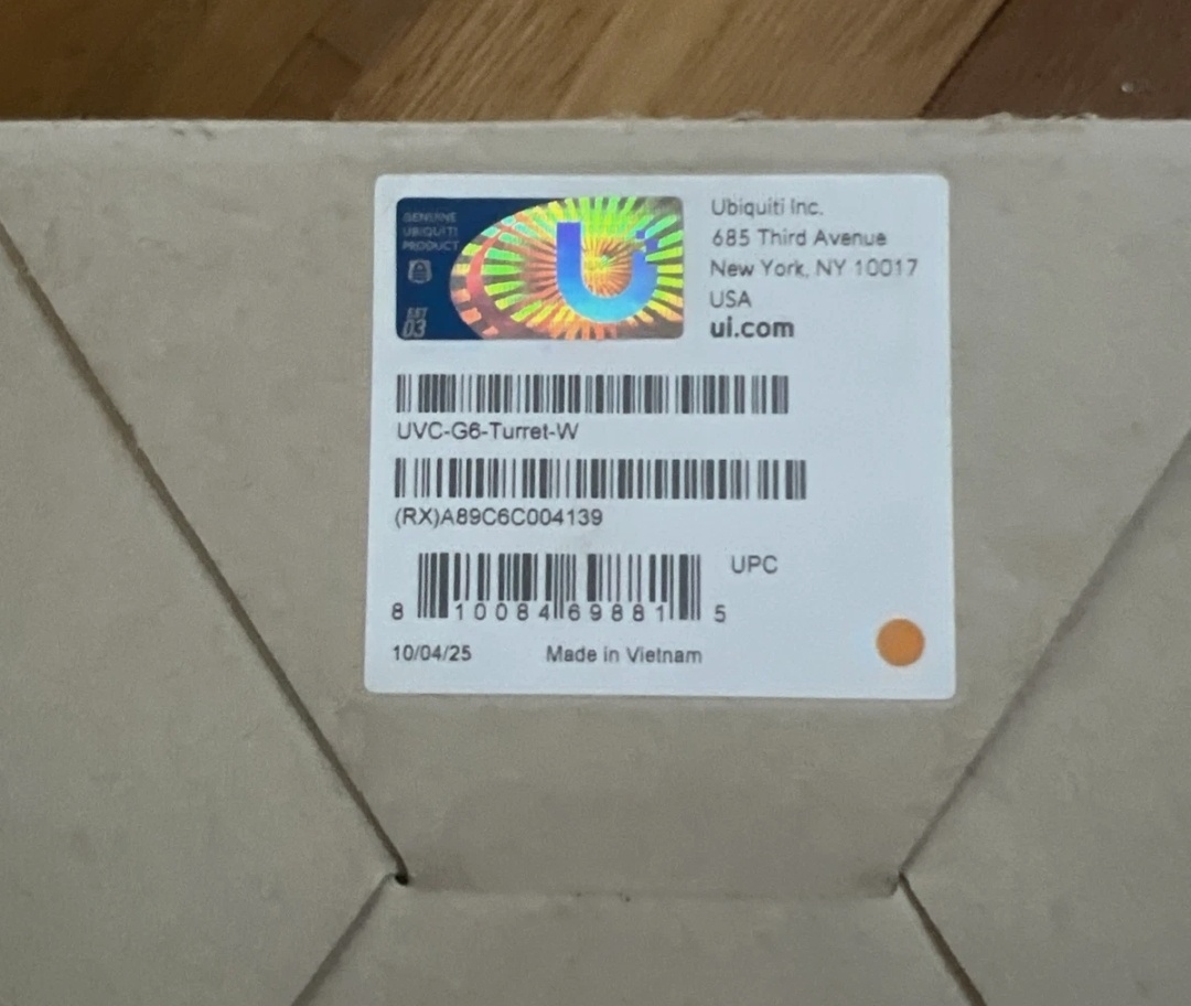 Ubiquiti UVC-G6-Turret-W 4K - 2
