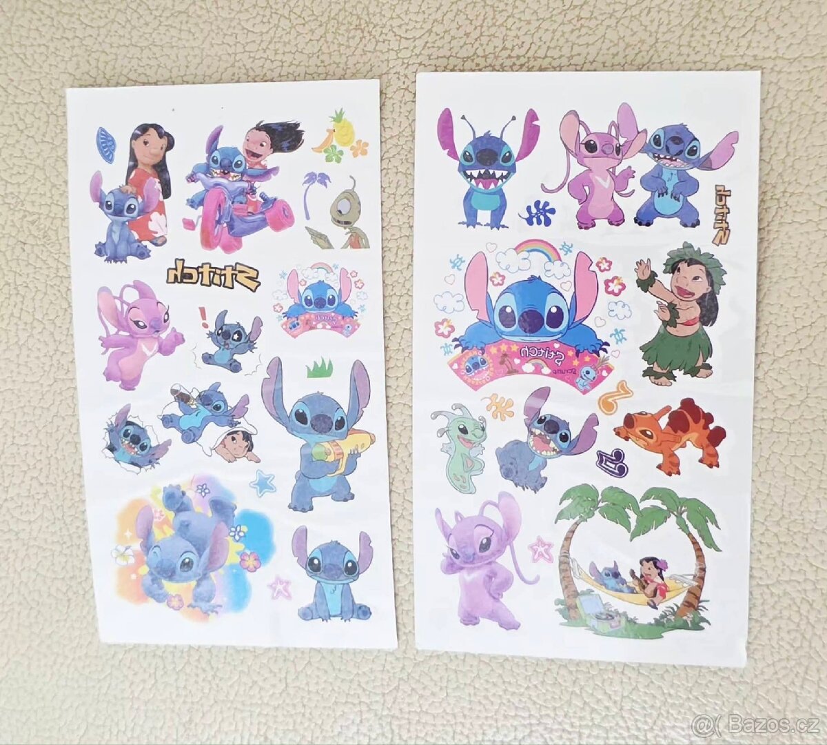 8x dětské tetování Stitch - 2