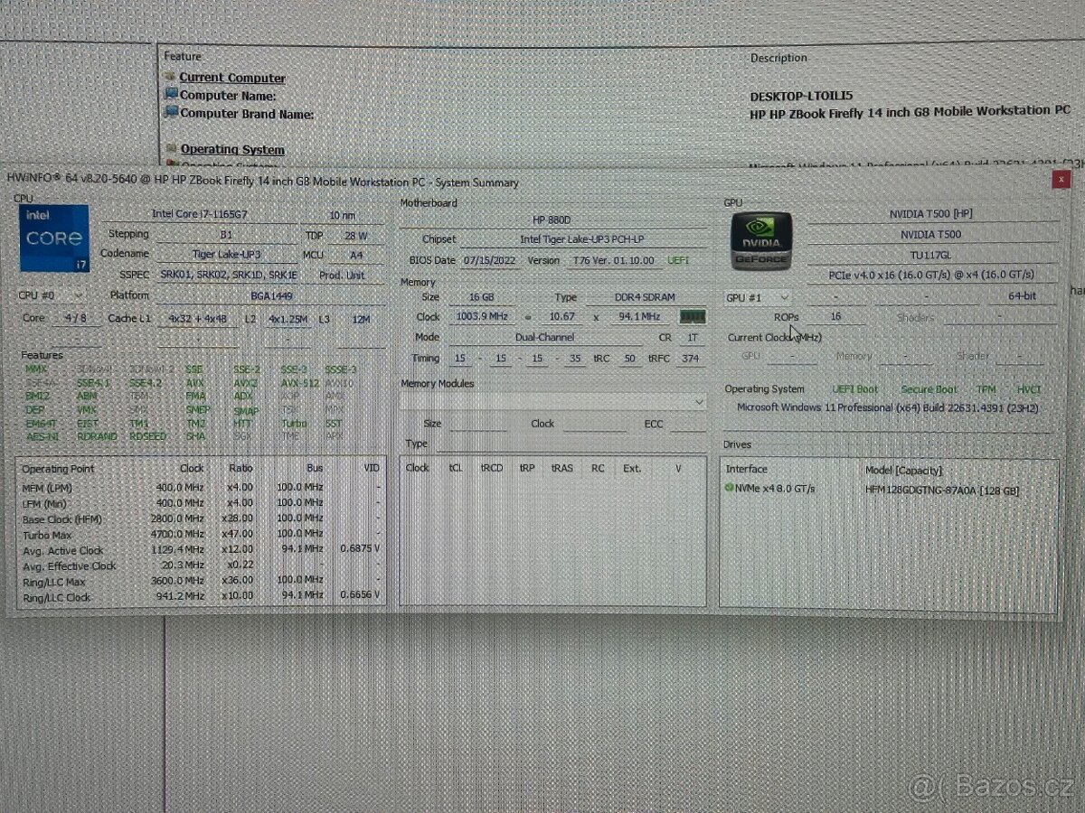 HP Zbook Firefly 14 G8 zakladni deska laptop - 2