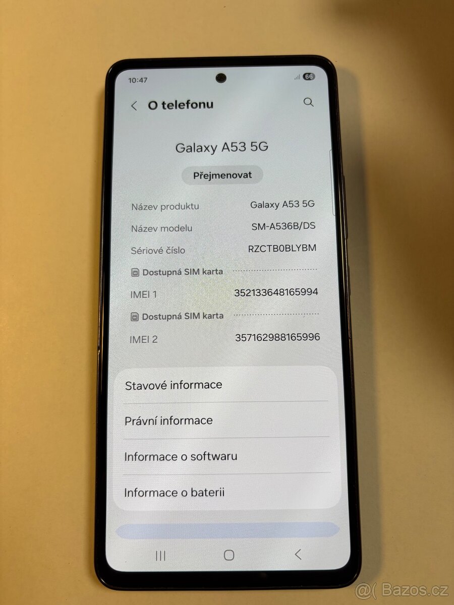 Samsung Galaxy A53 5G 128gb Ram 6gb s kabelem Cena 3199kč - 2