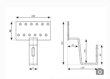 masivní střešní hák pro fotovoltaický solární panel - 2