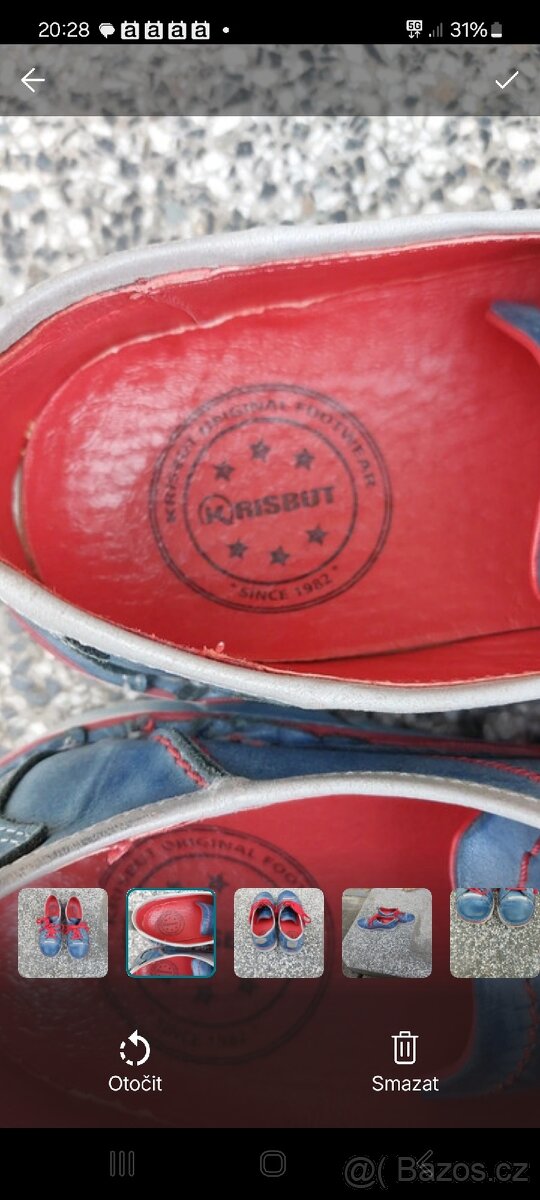 Damske kozene polobotky modre v. 39 - 2