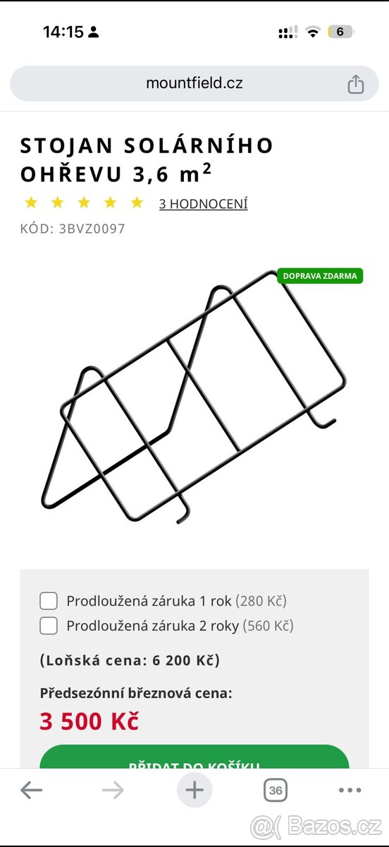 Stojan solárního ohřevu Mountfield bazén - 2