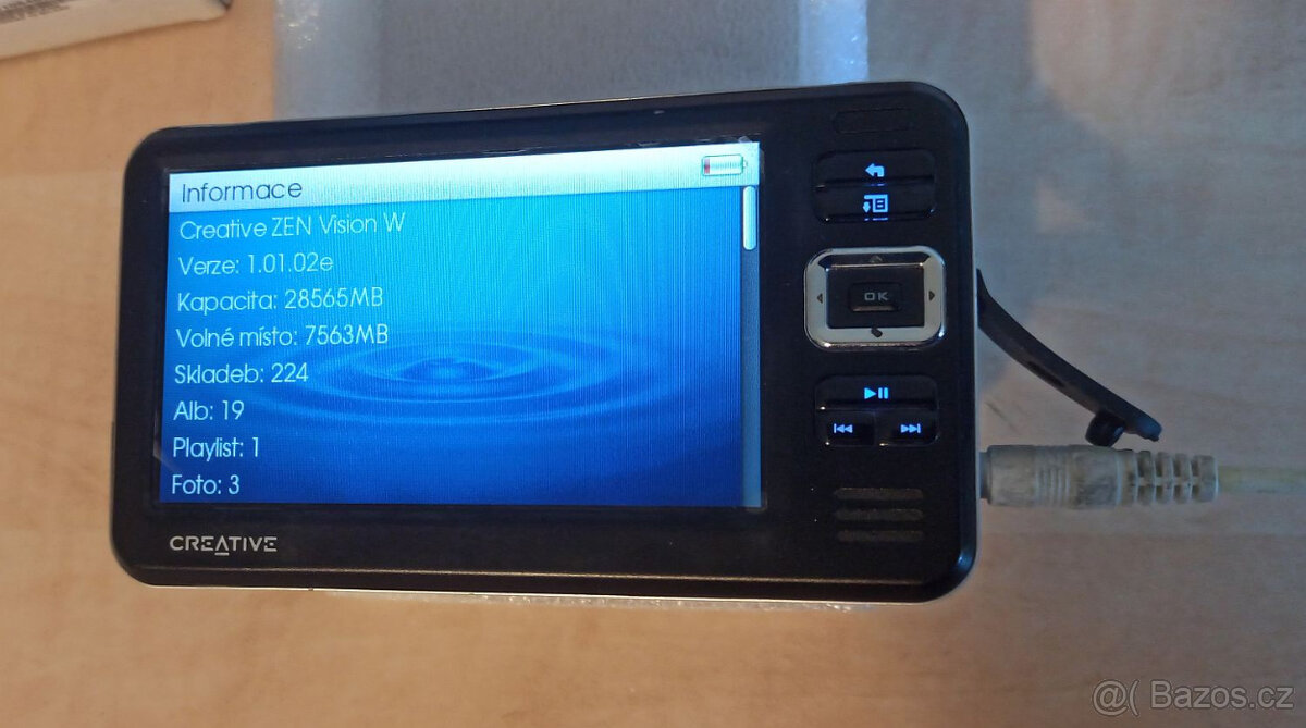 sberatelsky kus - Creative ZEN W MP4 prehravac - 2