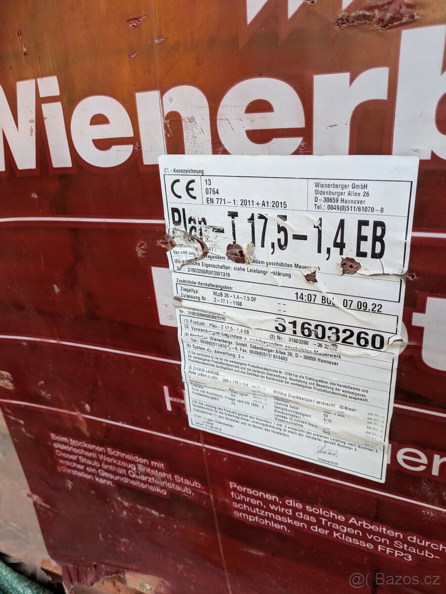 Cihly Wienerberger Poroton-Plan-T 17,5-1,4 EB - 2
