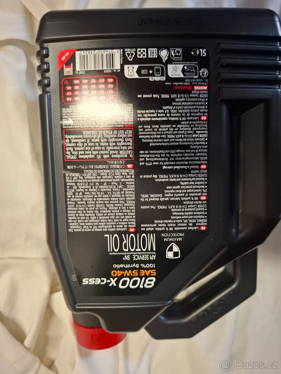 5L oleje motul 5w40 - 2