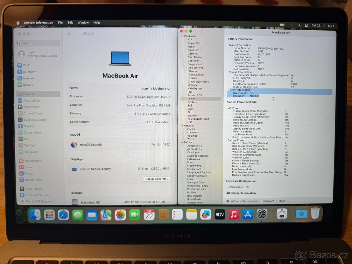 MacBook Air 13" 2020, 16GB RAM, 512GB SSD, Intel i7 - 2