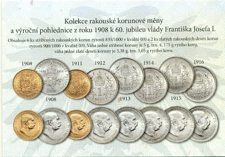 Kolekce rakouské korunové měny - 2