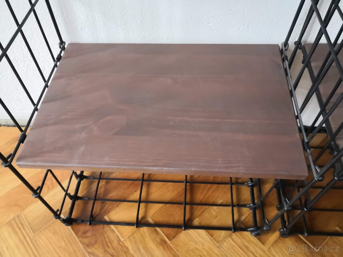 2x IKEA GULLHULT 30x40 Nástěnná police, černá/borovice - 2