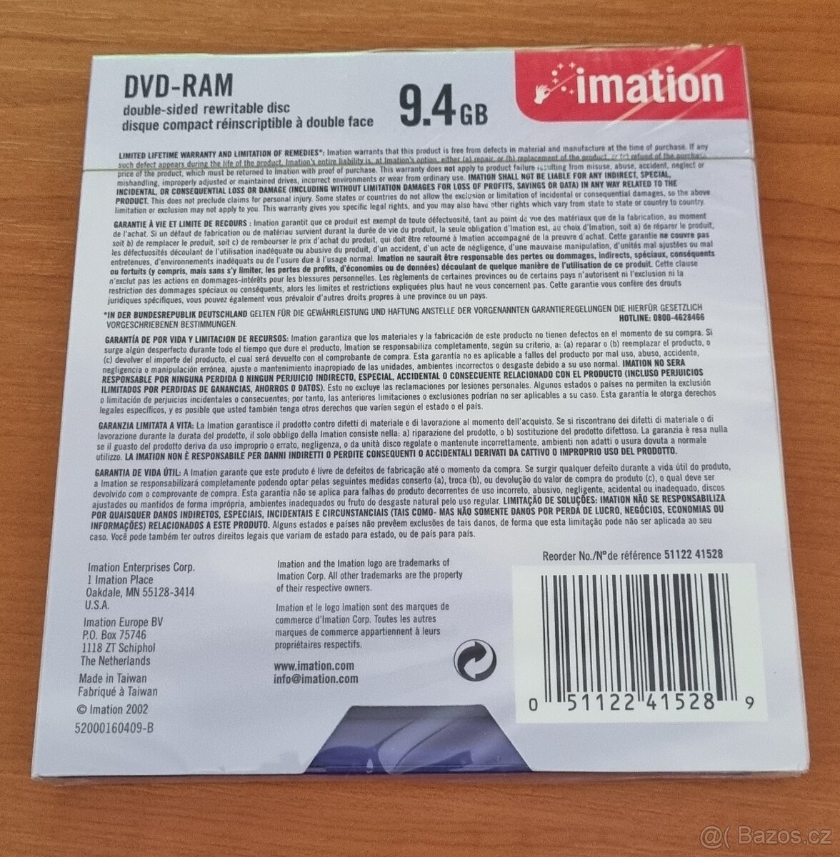Prodám disk DVD-RAM 9.4GB - 2