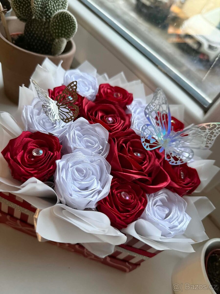 Růže ze stuh…..💐🌹 - 2