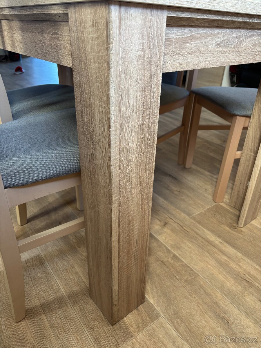 Jídelní stůl dub sonoma 160x80 - 2