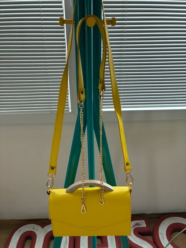 Žlutá kožená kabelka - DANNI DESIGN - 2