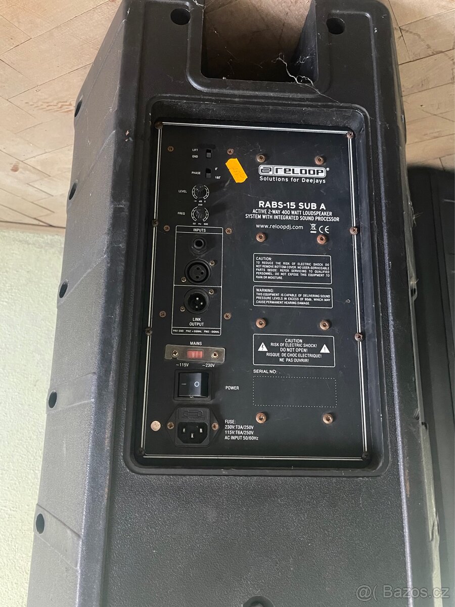 Aktivní reprobedny Reloop RABS-15 SUB A - 2