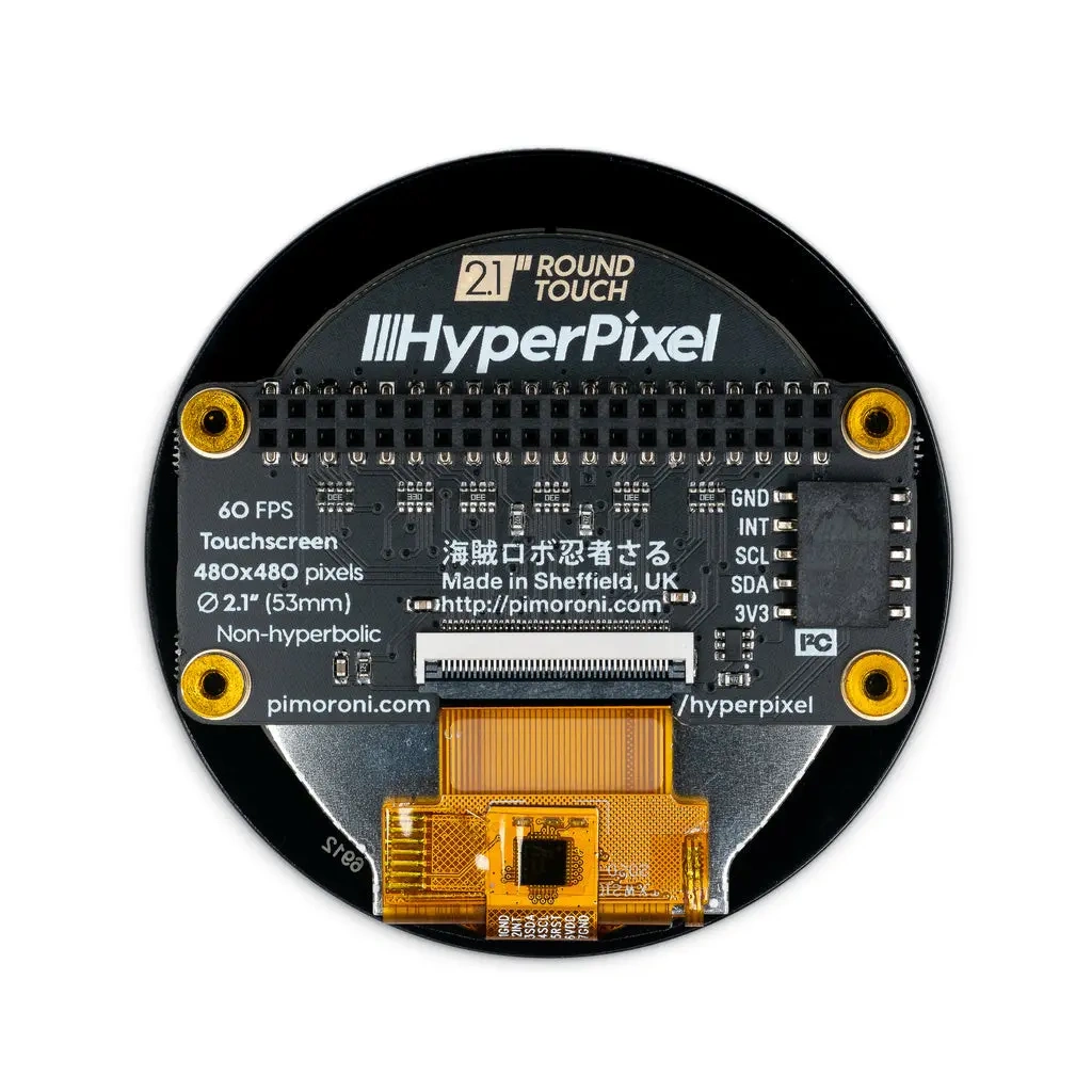 HyperPixel 2,1" IPS LCD kulatý displej - 2