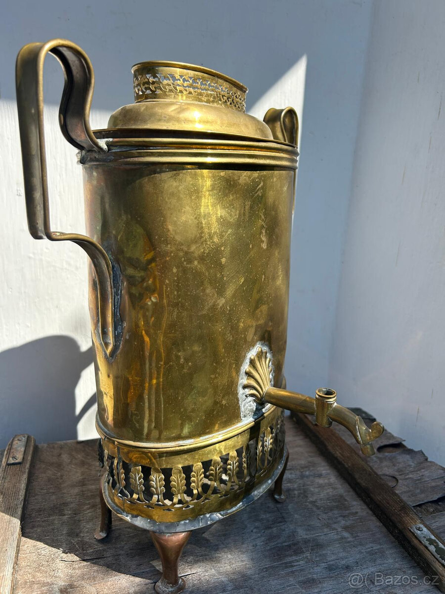 Starožitný mosazný samovar - 2
