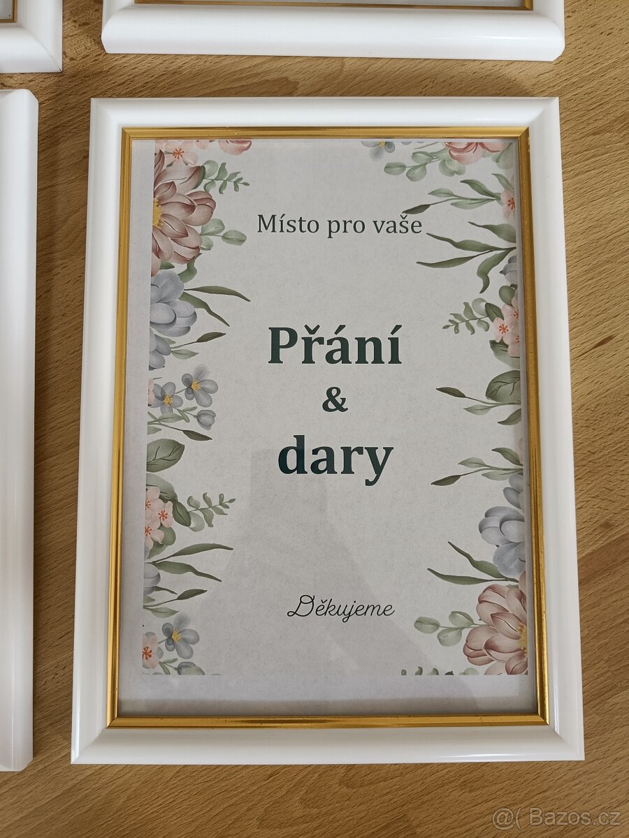 Bílé rámečky A4 (4 ks) - 2