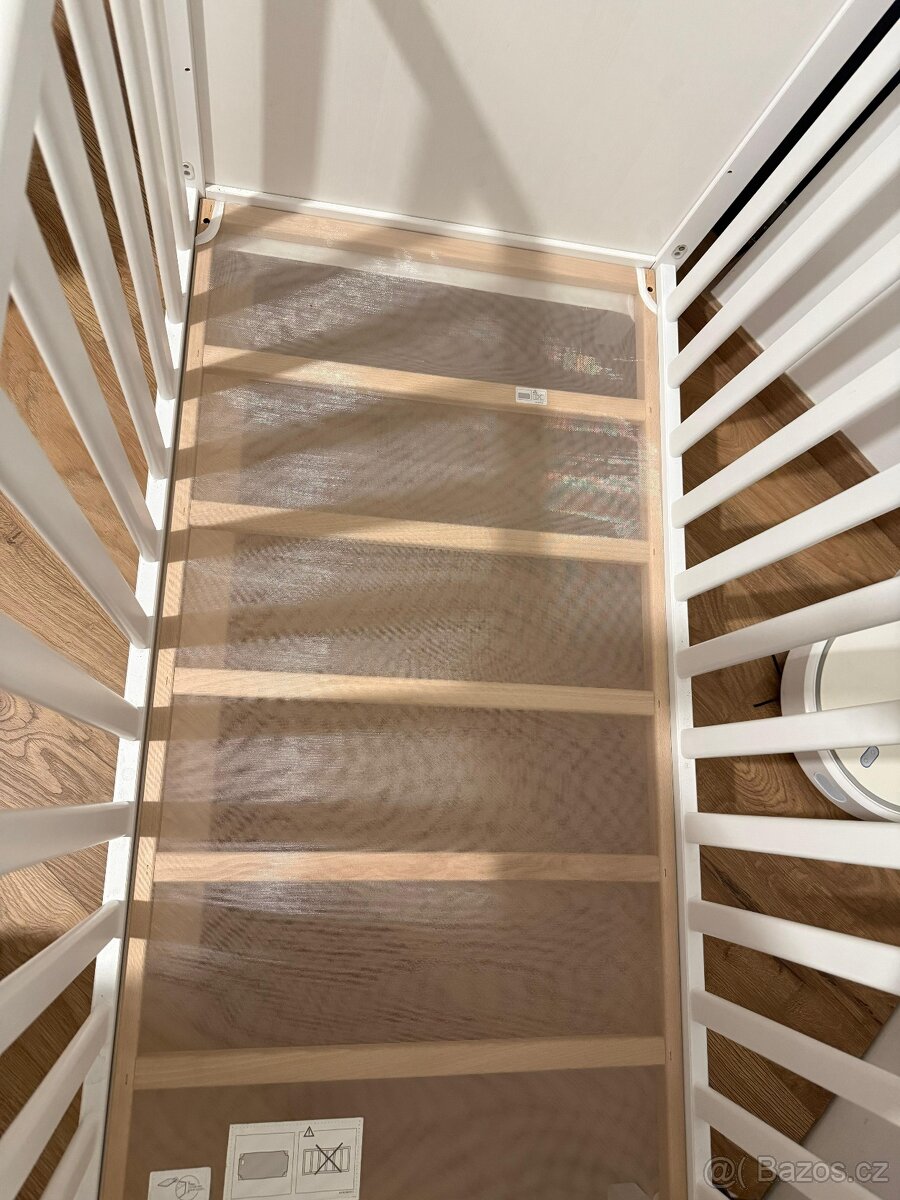 Dětská postýlka IKEA SUNDVIK + matrace (kokos, 60×120 cm) - 2