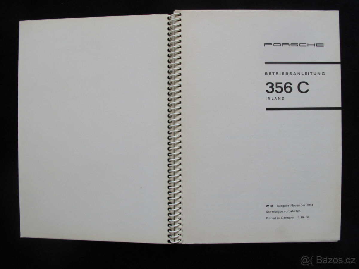 Porsche 356 C Betriebsanleitung Návod na obsluhu - 2