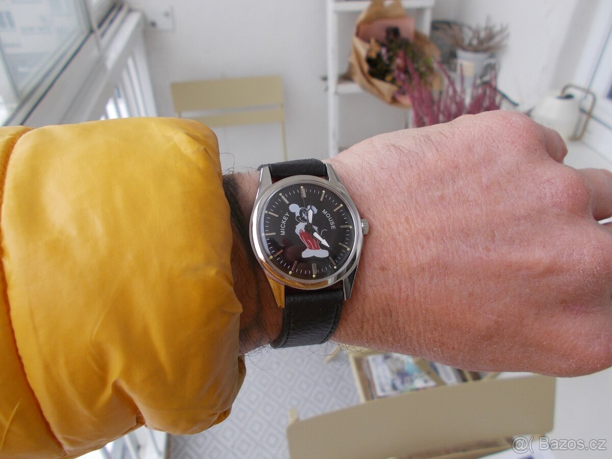 krasne nove dárkove hodinky prim HMT Mickey Mouse funkcni - 2