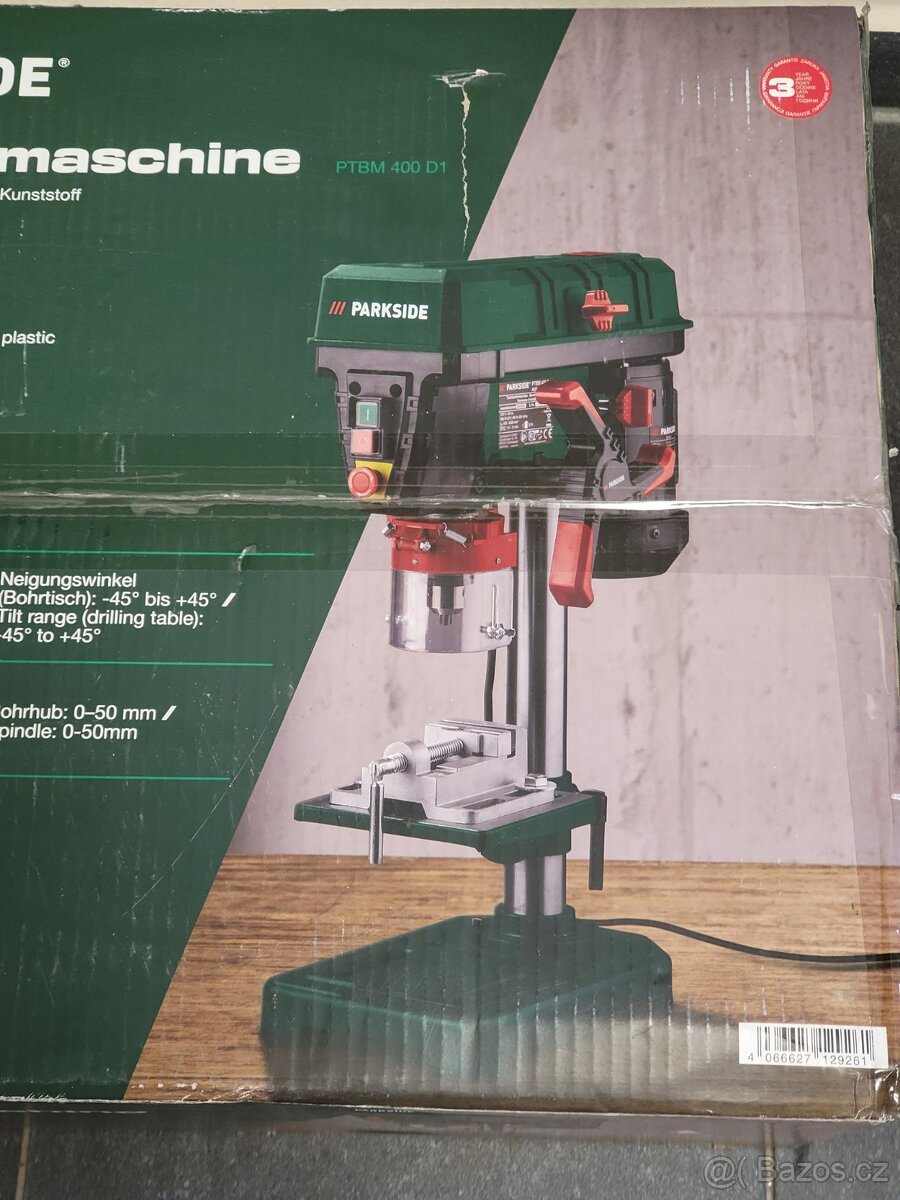 nářadí do dílny, stolní vrtačka, NOVÁ, Parkside - 2