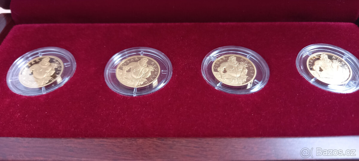 Sada 4 zlatých medailí Doba Rudolfa II. 2009 PROOF, Au 999 - 2