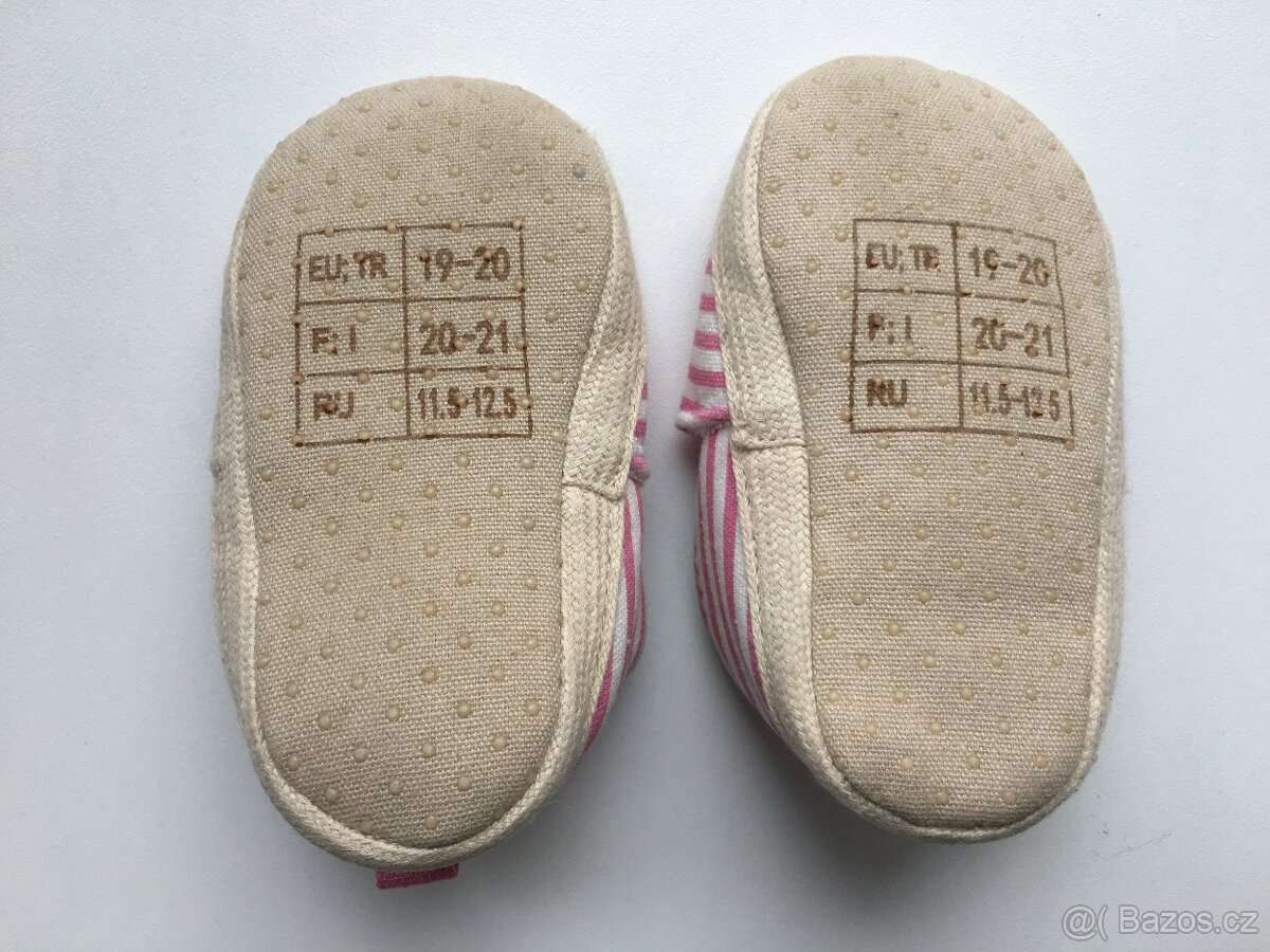 Růžově pruhované capáčky 19-20 Tchibo - 2