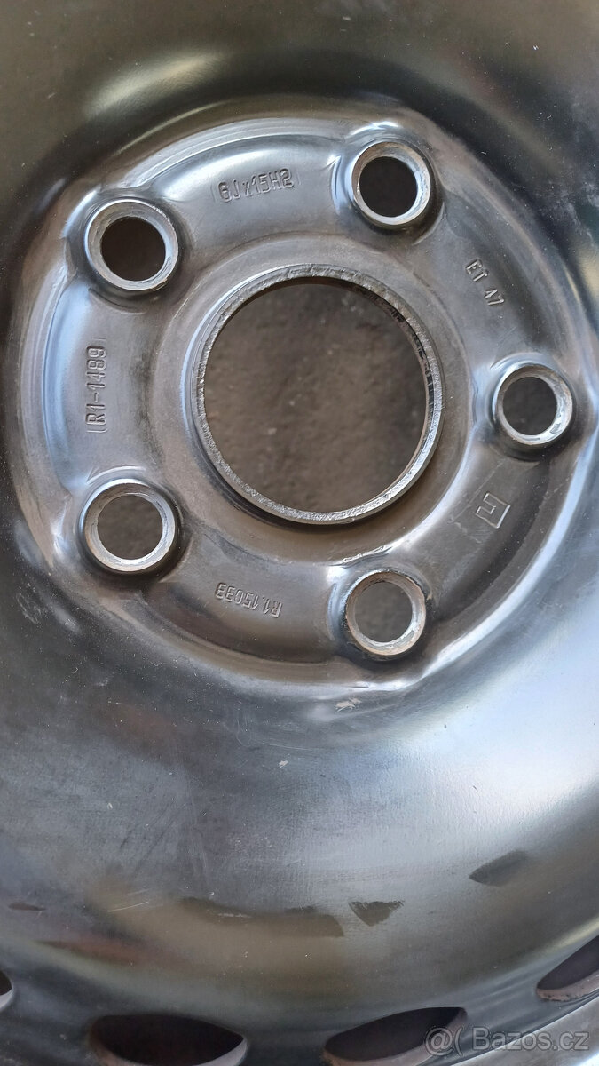 Prodám 15 " sadu ocelové disky - 2