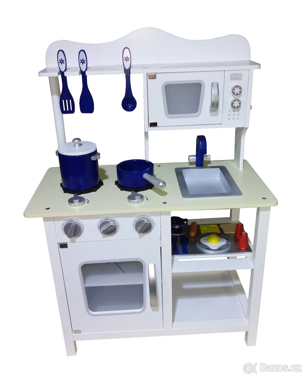 Dětská kuchyňka dřevěná bílá - 2