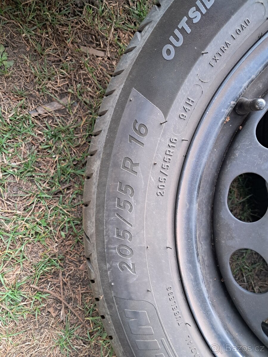 4x disk + pneu 205/55 R16 letní - 2